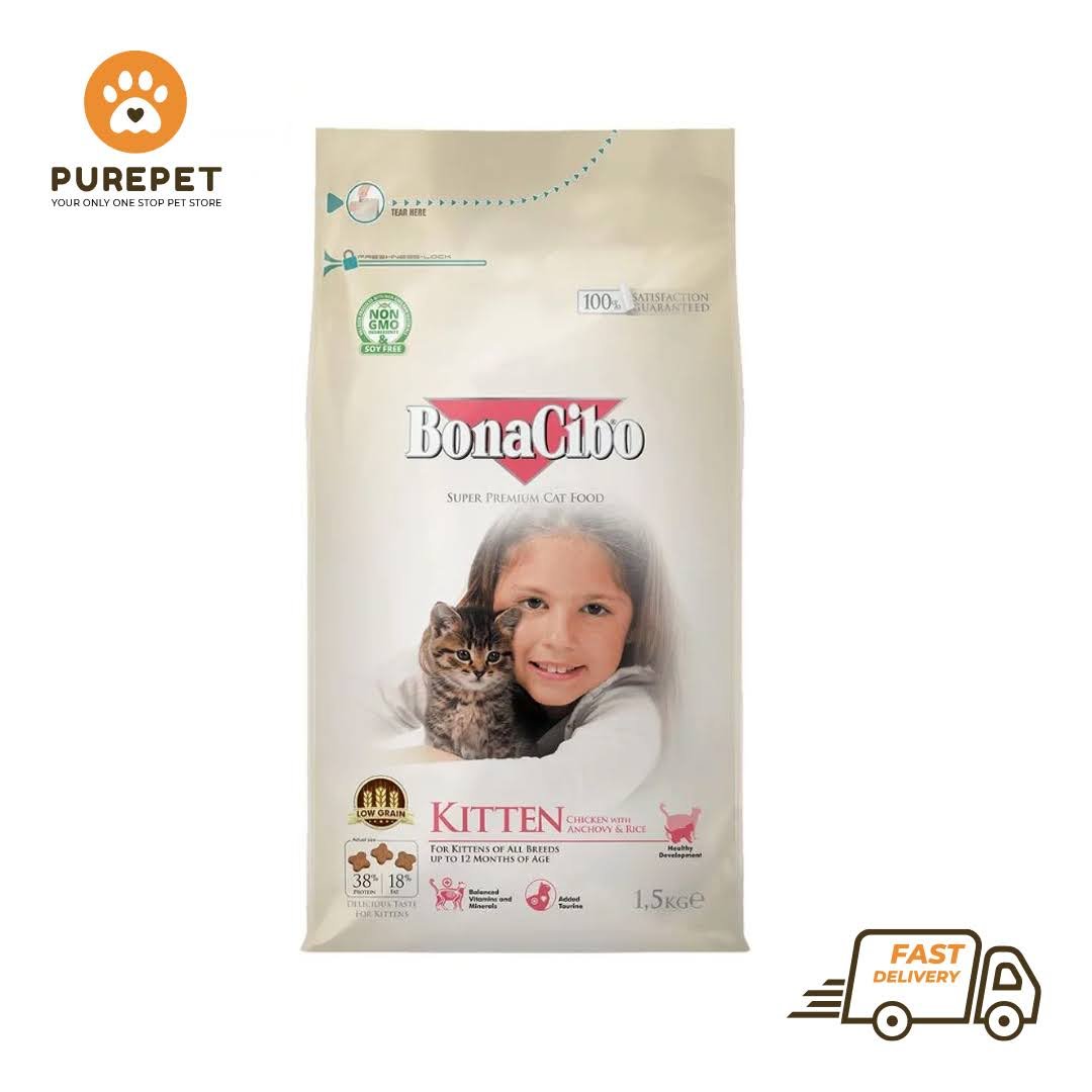 Bonacibo Kitten Chicken with Anchovy & Rice 1.5 Kg Bag