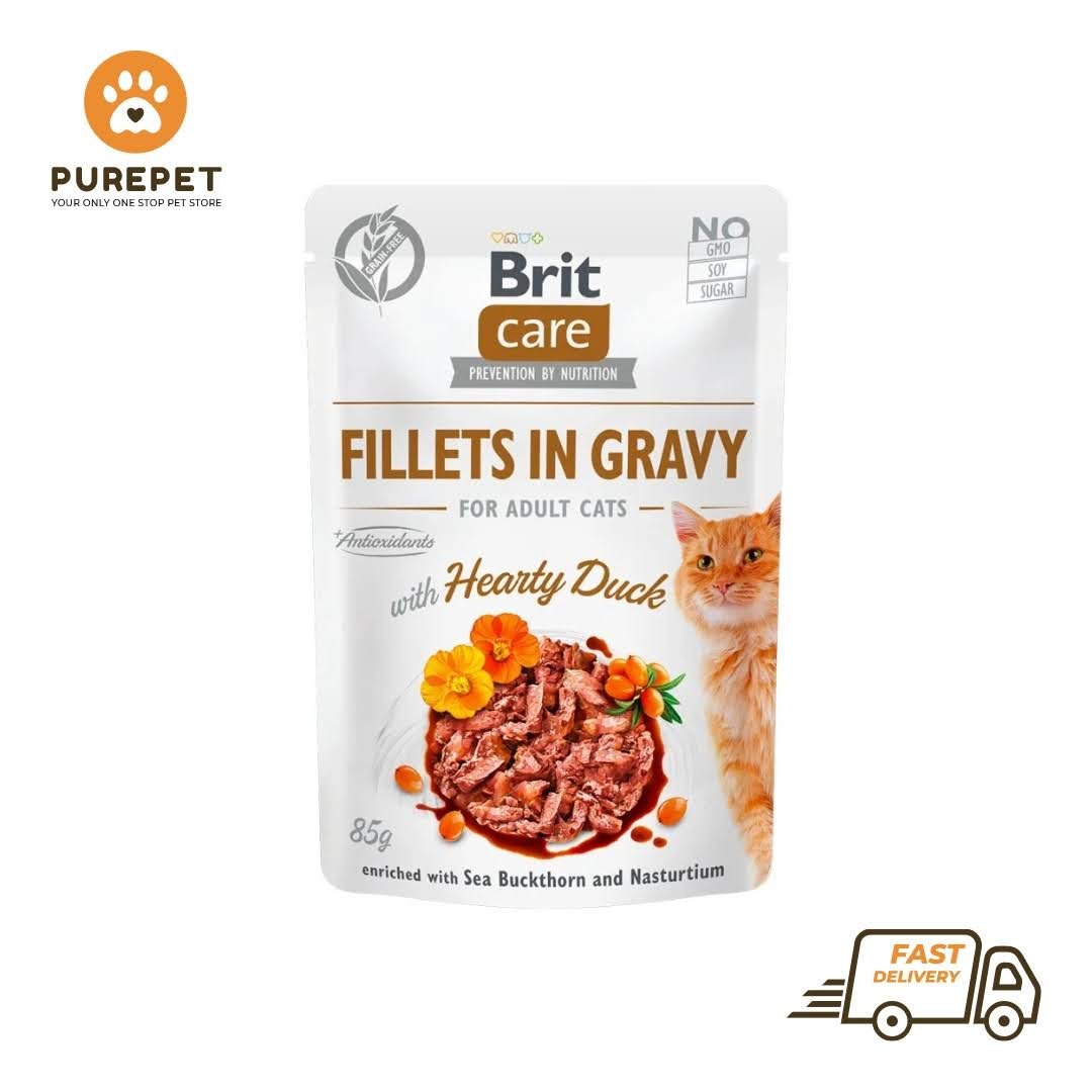 Brit Care Cat Pouch HEARTY DUCK in Gravy