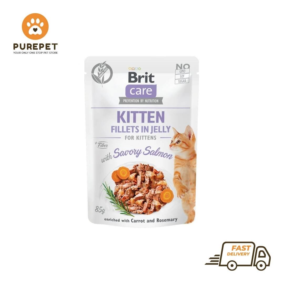 Brit Care Cat Pouch KITTEN – Savory Salmon in Jelly
