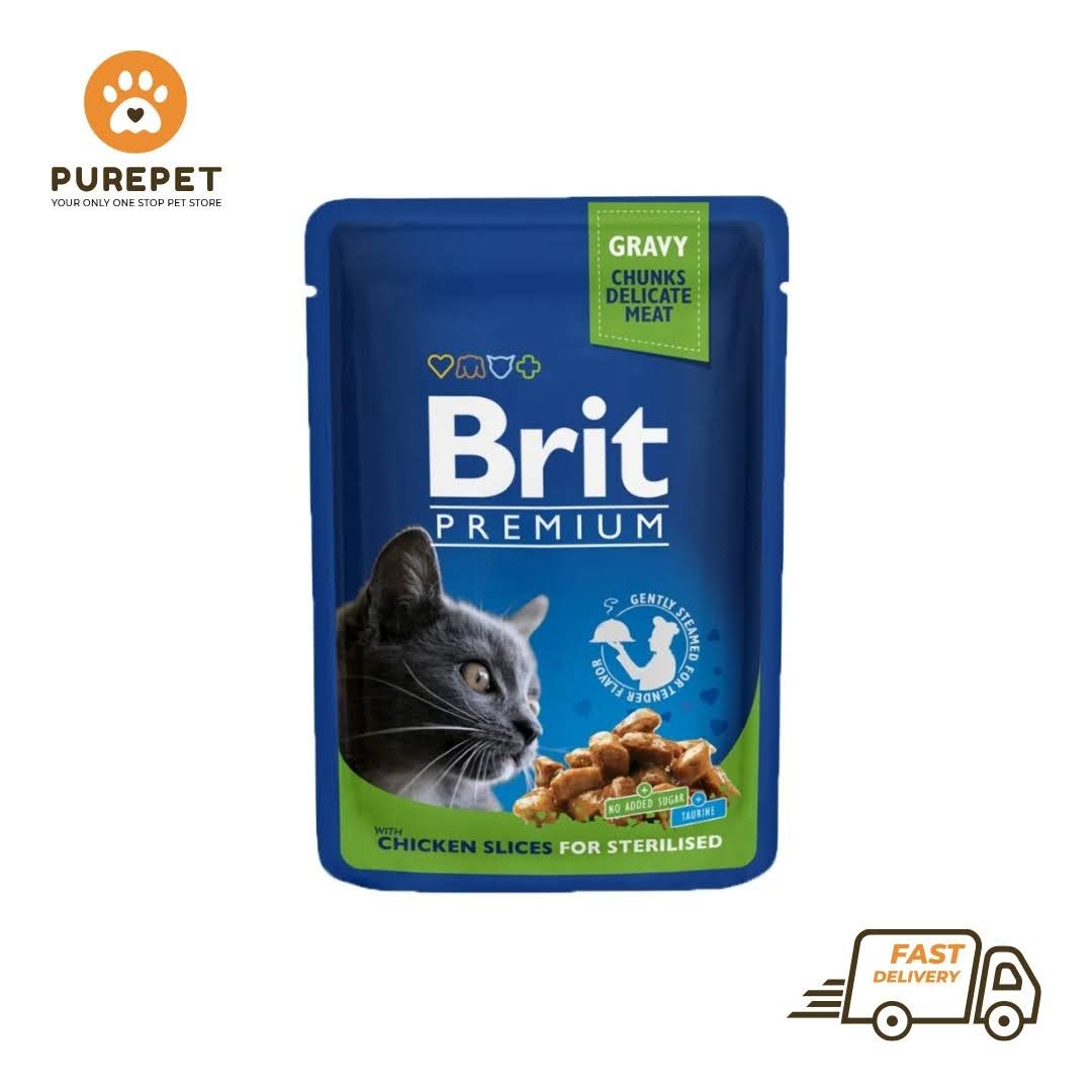 Brit Premium Cat Pouch Chicken Slices for Sterilised