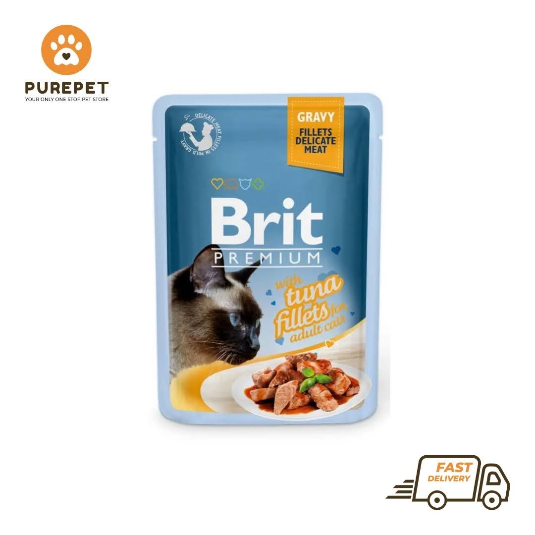 Brit Premium Cat Pouch with Tuna Fillets in Gravy for Adult Cats