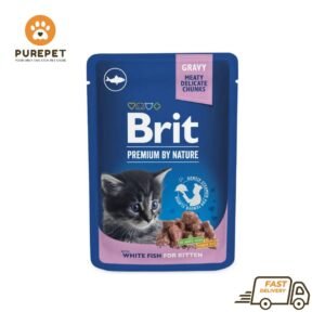 Brit Premium Cat Pouch with White Fish in Gravy for Kittens