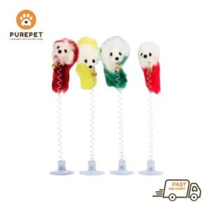 Cats Playing Jingle Spring Mouse Toy