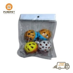 Cats Playing ball Toy with bell (4 Pcs)