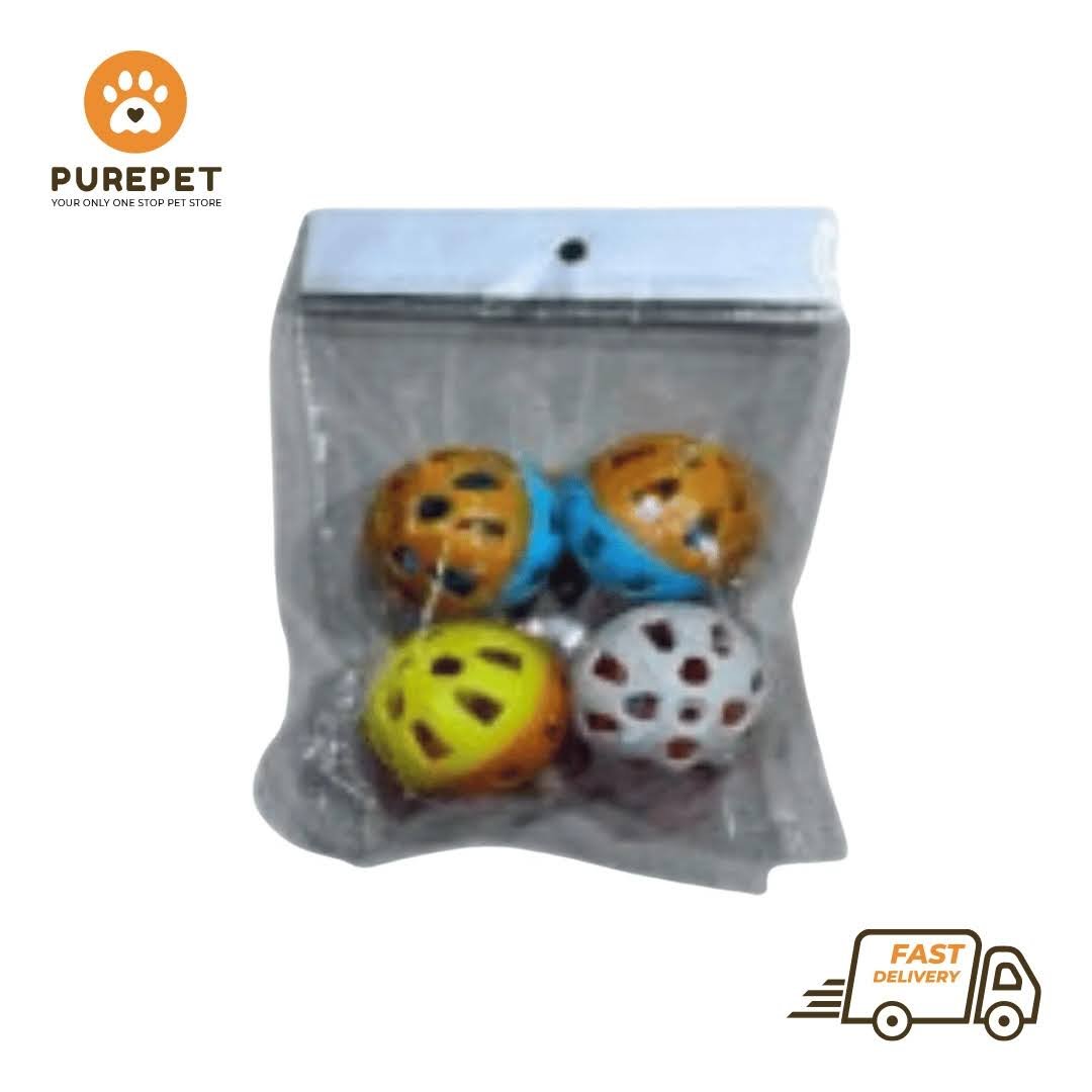 Cats Playing ball Toy with bell (4 Pcs)