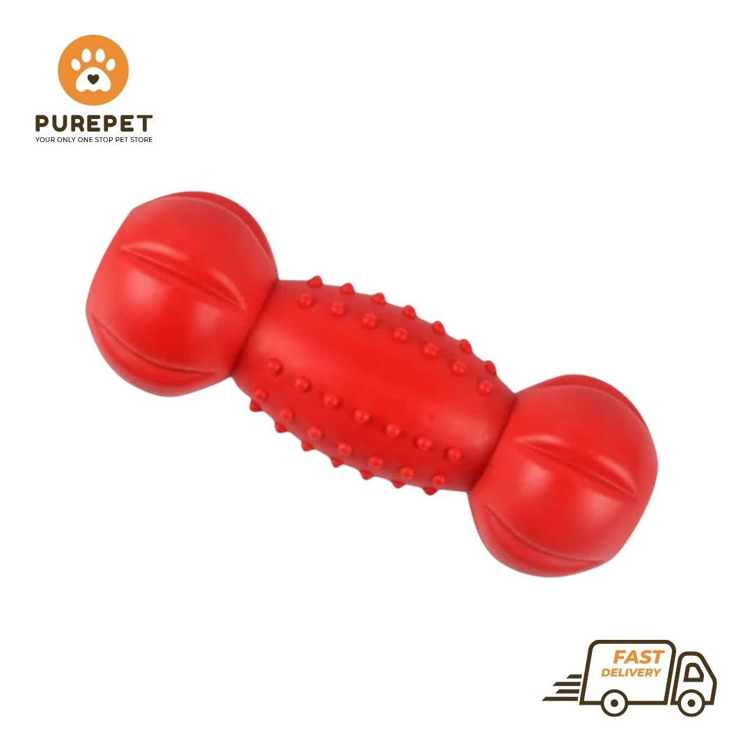 Dog Toys Dotted Dumbbell Shaped Dog Squeeze Squeaky Pet Chew Toy Dog Toys Dotted Dumbbell Shaped Dog Squeeze Squeaky Pet Chew Toy