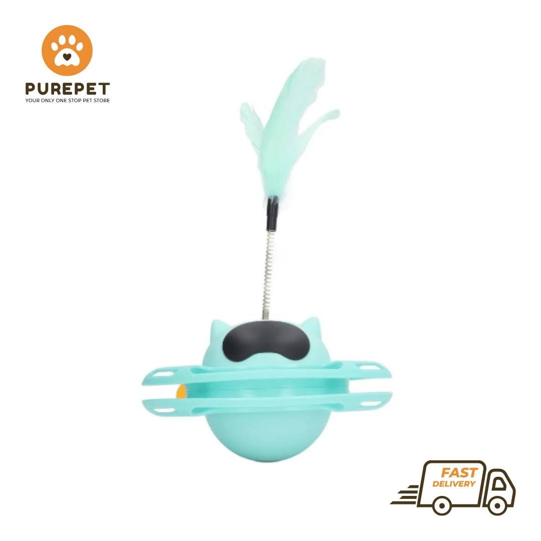 Funny Cat Pet Toy Cat Toys Intelligence Triple Play Disc Cat With Feather – 06 Funny Cat Pet Toy Cat Toys Intelligence Triple Play Disc Cat With Feather – 06