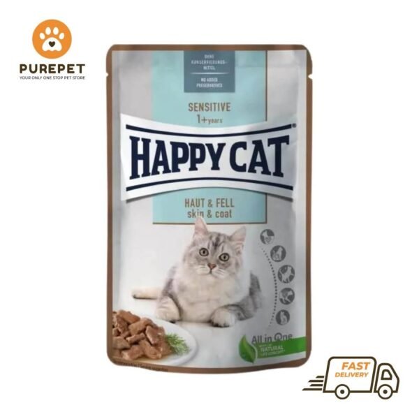 Happy Cat Adult MIS Sensitive Skin & Coat 85 g Pouch
