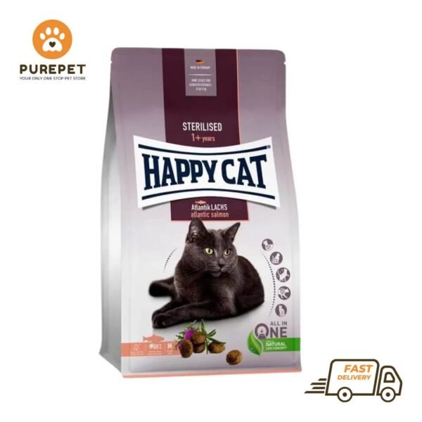 Happy Cat Adult Sterilised Adult Atlantic Salmon 1.3 Kg Bag