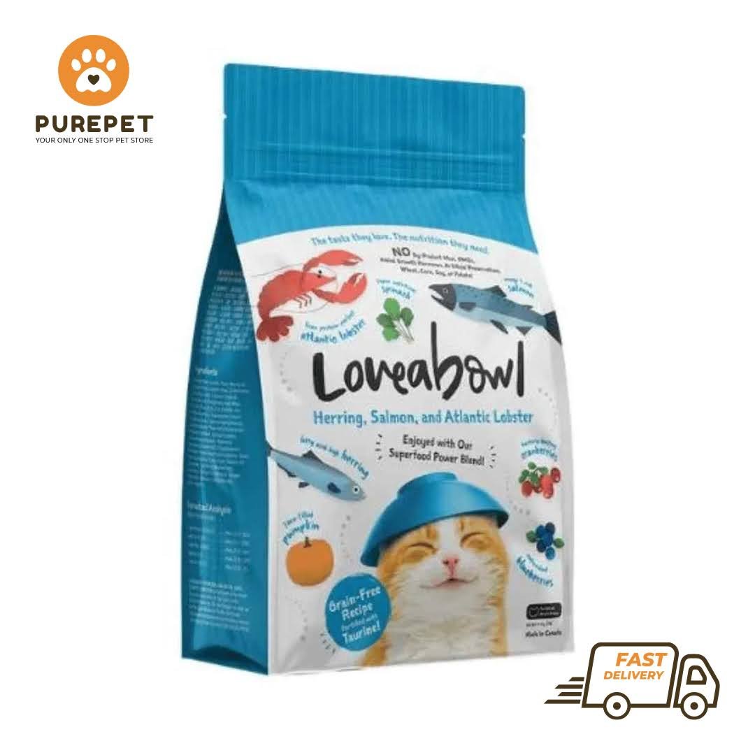 LoveaBowl For Cats at All Life Stages Herring, Salmon and Atlantic Lobster