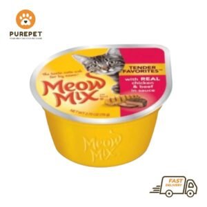 Meow Mix Tender Favorites With Real Chicken and Beef in Sauce