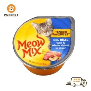 Meow Mix Tender Favorites With Real Tuna and Whole Shrimp in Sauce