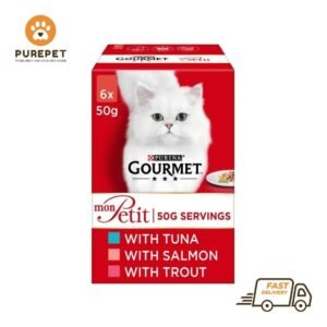 Purina Gourmet Mon Petit Wet Cat Food (Tuna, Salmon, and Trout, 6 x 50g)