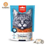 Wanpy Adult Cat Soft Chicken Jerky Strips – 80g Pouch
