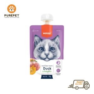 Wanpy Adult Cat Tasty Meat Paste Duck & Pumpkin 90 g Pouch