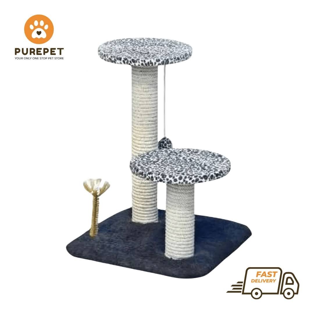 2 Pole 2 Round Top Cat Scratcher