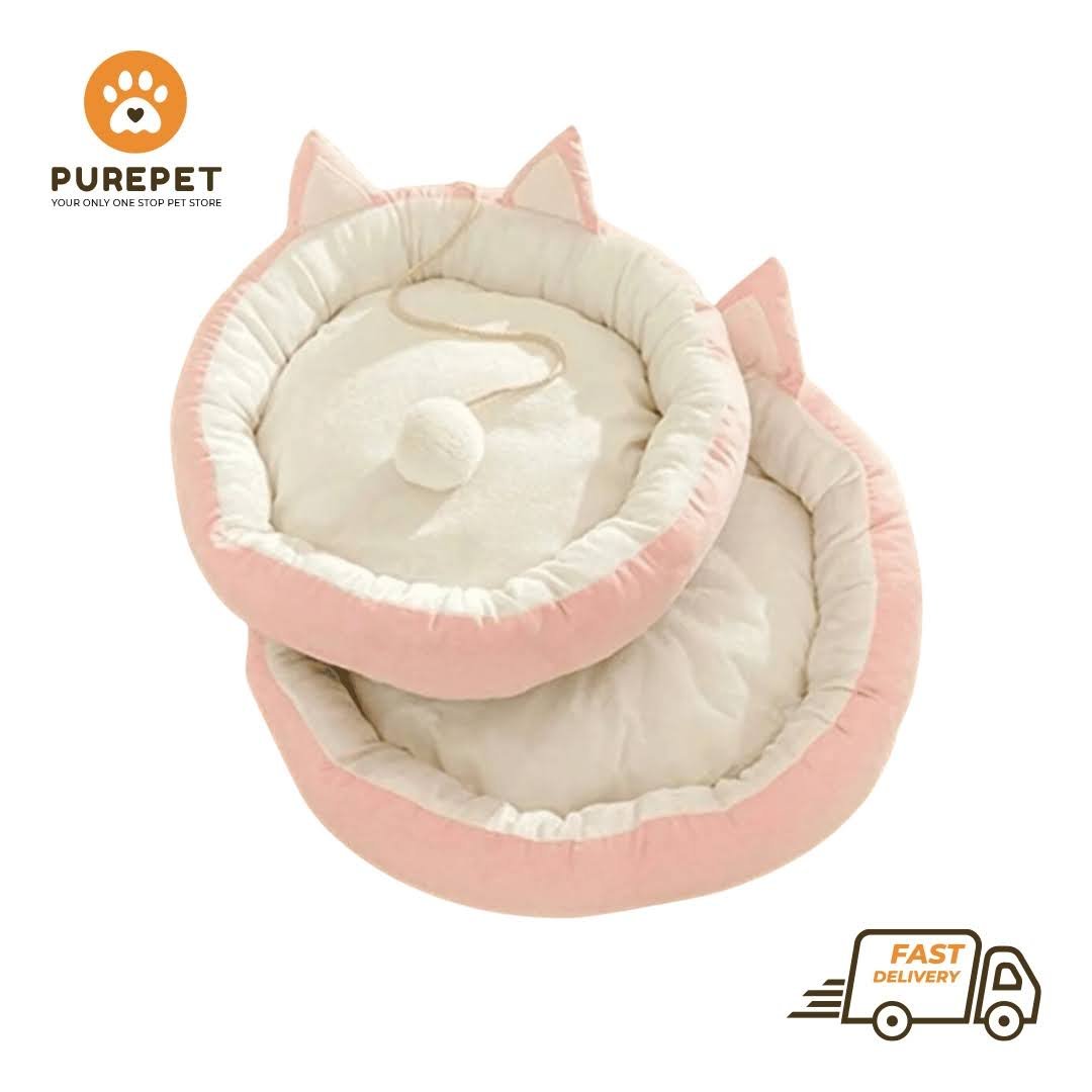 Fluffy Cat Shape Bed / House