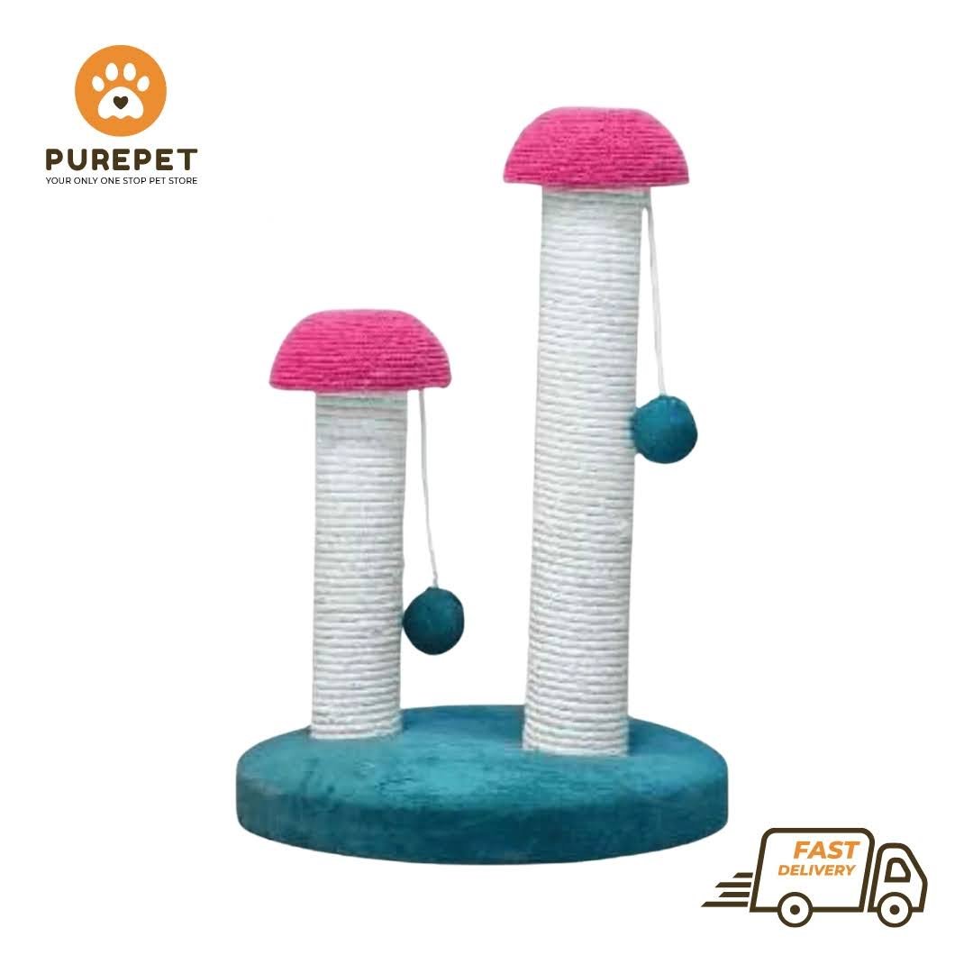 Mushroom 2 Pole Cat Scratching Post
