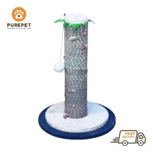 Single Round Pole with Double Base Cat Scratcher